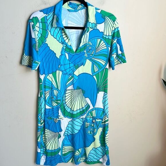 Tori Richard Honolulu Printed Shirt Dress S - Picture 1 of 7